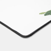 Stilvolle Monogram Blue Blumenrinde Schreibtischunterlage (Ecke)