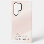 Stilvolle Monogram Blush Pink Pastel Samsung Galaxy Hülle (Rückseite)