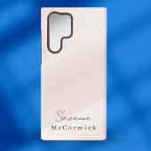 Stilvolle Monogram Blush Pink Pastel Samsung Galaxy Hülle