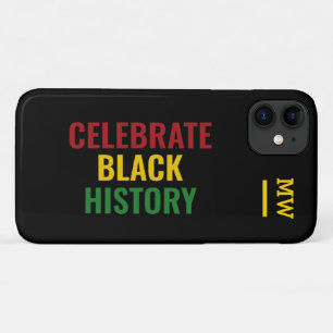 Stilvolle Monogram CELEBRATE BLACK GESCHICHTE Case-Mate iPhone Hülle