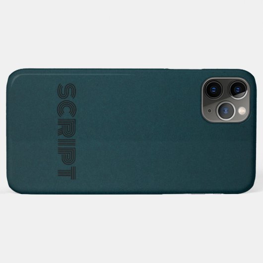 Stilvolle Monogram Dark Green Script Case-Mate iPhone Hülle (Rückseite (Horizontal))