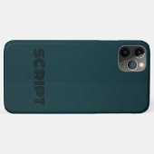 Stilvolle Monogram Dark Green Script Case-Mate iPhone Hülle (Rückseite (Horizontal))