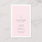 Stilvolle Monogram Design Sleek Schlicht Beruflich Visitenkarte (Rückseite)