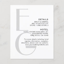 Stilvolle Monogram. Einfache, moderne Hochzeitsdet