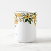 Stilvolle Monogram, gelb Kaffeetasse (Mittel)