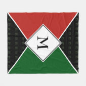 Stilvolle MONOGRAM Geometric | Panafrikanische Far Fleecedecke (Vorderseite (Horizontal))