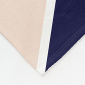 Stilvolle MONOGRAM Geometric | Tan-Creme Fleecedecke (Ecke)