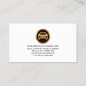 Stilvolle Monogram Gold Border Mechanic Visitenkarte (Rückseite)