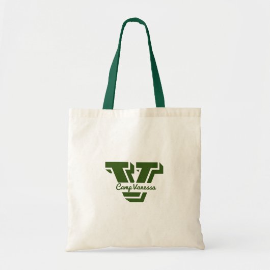 Stilvolle Monogram Initial Camp Bach Green Tragetasche (Vorne)