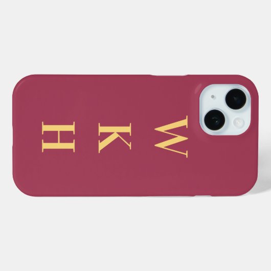 Stilvolle Monogram-Initials Case-Mate iPhone Hülle (Rückseite (Horizontal))
