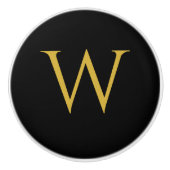 Stilvolle Monogram-Keramik-Möbelknopf Keramikknauf (Vorderseite)