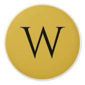 Stilvolle Monogram M Gold Keramik Möbelknopf Keramikknauf (Vorderseite)