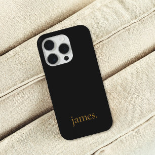 Stilvolle Monogram Masculine Feminine Black Gold Case-Mate iPhone Hülle