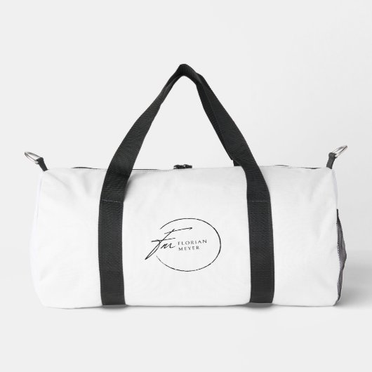 Stilvolle Monogram Minimalistisch Duffle Bag (Vorderseite)