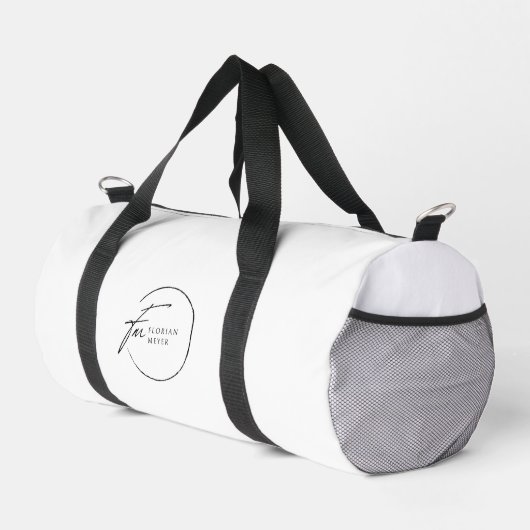 Stilvolle Monogram Minimalistisch Duffle Bag (Rechte Ecke)