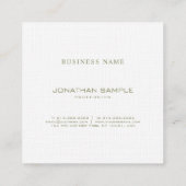 Stilvolle Monogram Modern Design Trendy Green Luxe Quadratische Visitenkarte (Rückseite)