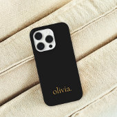 Stilvolle Monogram Moderne Minimalistisch Black Go Case-Mate iPhone Hülle