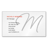 Stilvolle Monogram Moderne Minimalistische Schlich Magnetische Visitenkarte (Vorderseite)