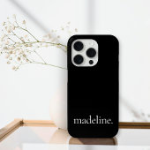 Stilvolle Monogram Moderne Minimalistische Schwarz Case-Mate iPhone Hülle