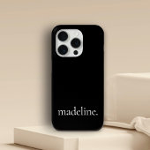 Stilvolle Monogram Moderne Minimalistische Schwarz Case-Mate iPhone Hülle