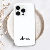 Stilvolle Monogram Moderne Minimalistische Weiße B Case-Mate iPhone Hülle