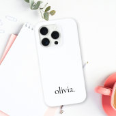 Stilvolle Monogram Moderne Minimalistische Weiße B Case-Mate iPhone Hülle