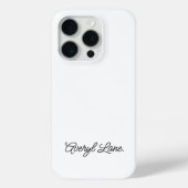 Stilvolle Monogram Moderne Minimalistische White S Case-Mate iPhone Hülle (Rückseite)