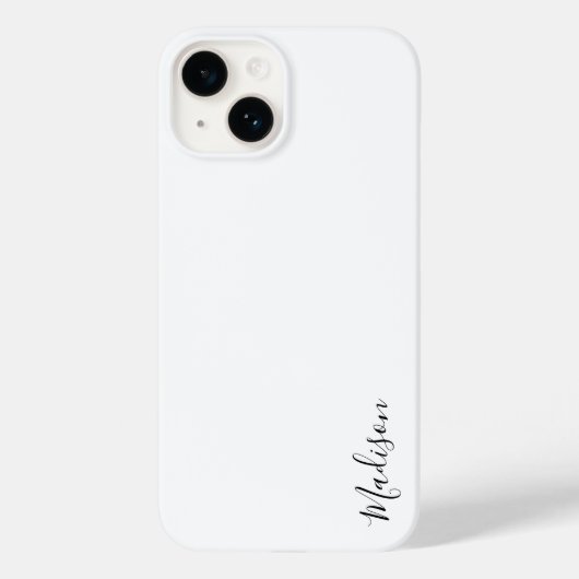 Stilvolle Monogram Moderne Minimalistische White S Case-Mate iPhone Hülle (Rückseite)