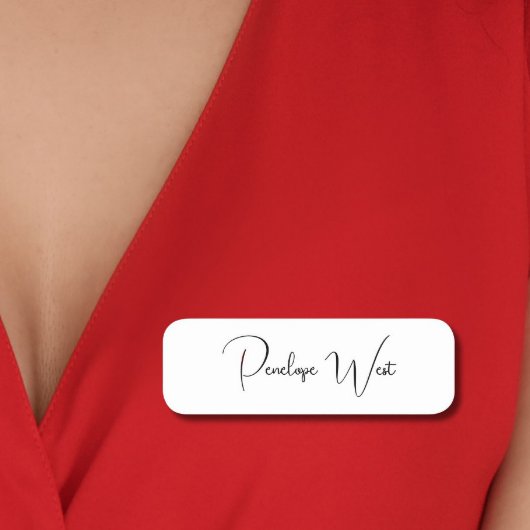 Stilvolle Monogram Moderne Minimalistische White S Namensschild