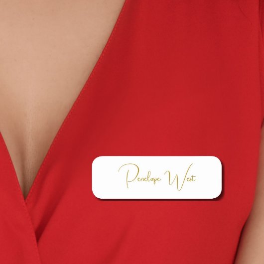 Stilvolle Monogram Moderne Minimalistische White S Namensschild