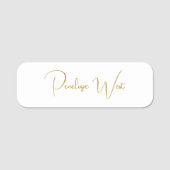 Stilvolle Monogram Moderne Minimalistische White S Namensschild (Vorderseite)