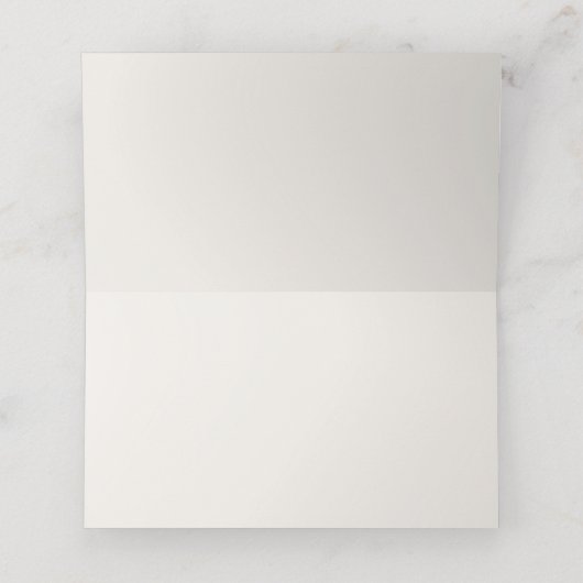 Stilvolle Monogram, Moderne rustikale Kies Wedding Platzkarte (Innenseite Aufgefaltet)