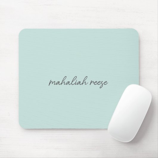 Stilvolle Monogram Ocean Spray Moderne Schrift Mousepad (Mit Mouse)