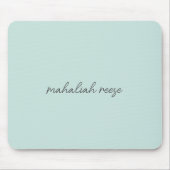 Stilvolle Monogram Ocean Spray Moderne Schrift Mousepad (Vorne)