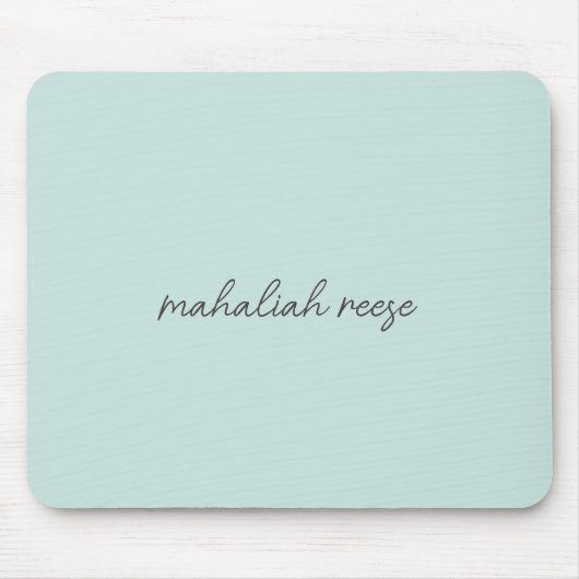 Stilvolle Monogram Ocean Spray Moderne Schrift Mousepad (Vorne)