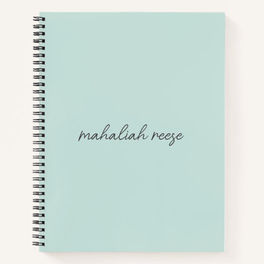 Stilvolle Monogram Ocean Spray Moderne Schrift Notizblock (Vorderseite)