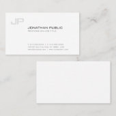 Stilvolle Monogram Schlicht Simple Moderne Berufli Visitenkarte (Vorne/Hinten)