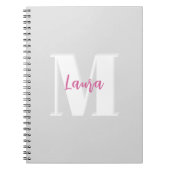Stilvolle Monogram Simple Calligraphy Typografy Notizblock (Vorderseite)