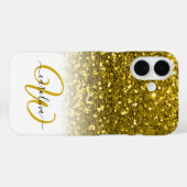 Stilvolle monogramm goldene Glitzer-Bezeichnung we Case-Mate iPhone Hülle (Rückseite (Horizontal))
