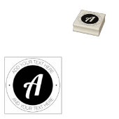 Stilvolle Monogramm mit Text oder Logo hinzufügen Gummistempel (Stempel)