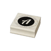 Stilvolle Monogramm mit Text oder Logo hinzufügen Gummistempel (Stempel)