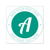 Stilvolle Monogramm mit Text oder Logo hinzufügen Permastempel (Design)