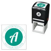 Stilvolle Monogramm mit Text oder Logo hinzufügen Permastempel (Beispiel)