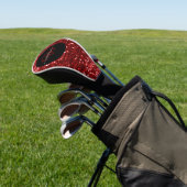 Stilvolle monogramm rote Glitzer schwarz Golf Headcover (In SItu)