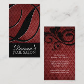 Stilvolle Monogramm-Salon-Visitenkarten Visitenkarte (Vorne/Hinten)