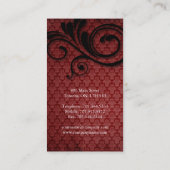 Stilvolle Monogramm-Salon-Visitenkarten Visitenkarte (Rückseite)