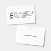 Stilvolle Monogramm und Firmenname (oder anderer T Ausweis (Vorder- & Rückseite)