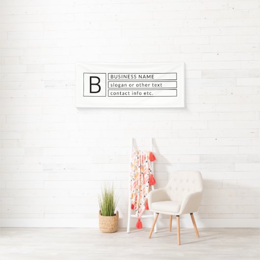 Stilvolle Monogramm und Firmenname (oder anderer T Banner (Insitu)