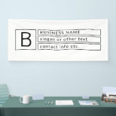 Stilvolle Monogramm und Firmenname (oder anderer T Banner (Messe)