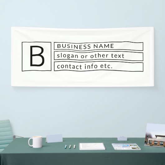 Stilvolle Monogramm und Firmenname (oder anderer T Banner (Messe)